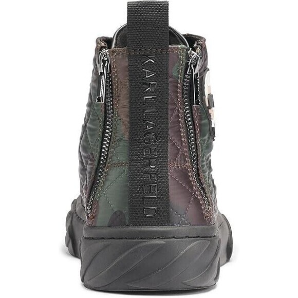 NWOB Karl Lagerfeld Paris Men\'s SHOES 10.5 Double Back Zip Quilted Camo Hi Top main image 9